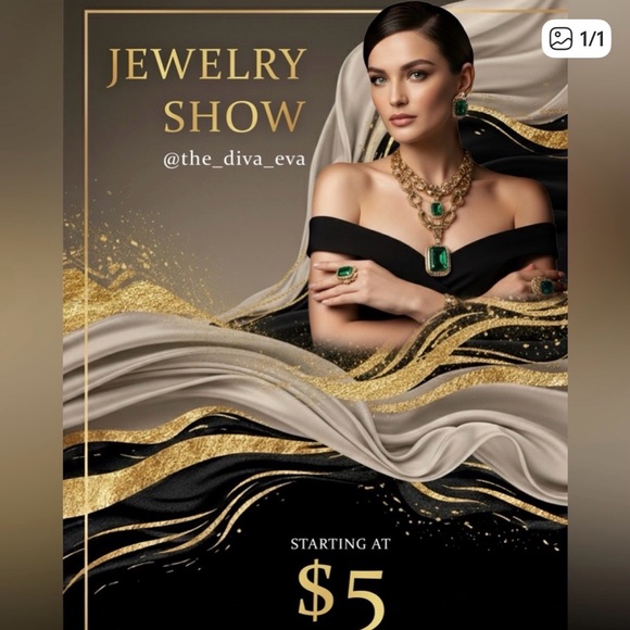 Live jewelry show - $5 starts - Sunday 5AM PST - 8AM EST -
